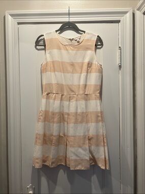 GAP Peach and White Striped Sleeveless Dress